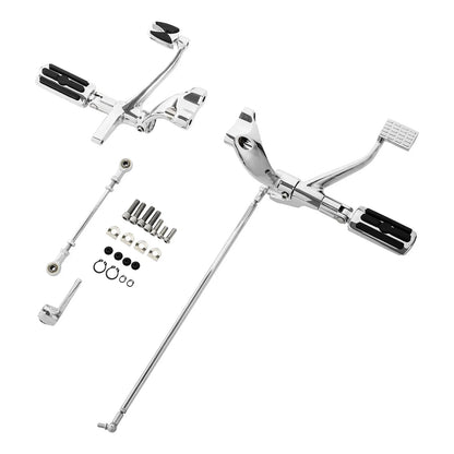 Chrome Forward Control Pegs & Linkage Levers for Harley Sportster (2004-2013)