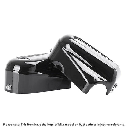 Rear Axle Cover Caps for Harley Softail (2008-2017) Black/Chrome
