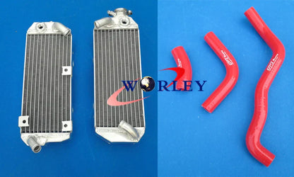 Aluminum Radiator & Red Hose for Suzuki DRZ400S/DRZ400SM (2000-2011)