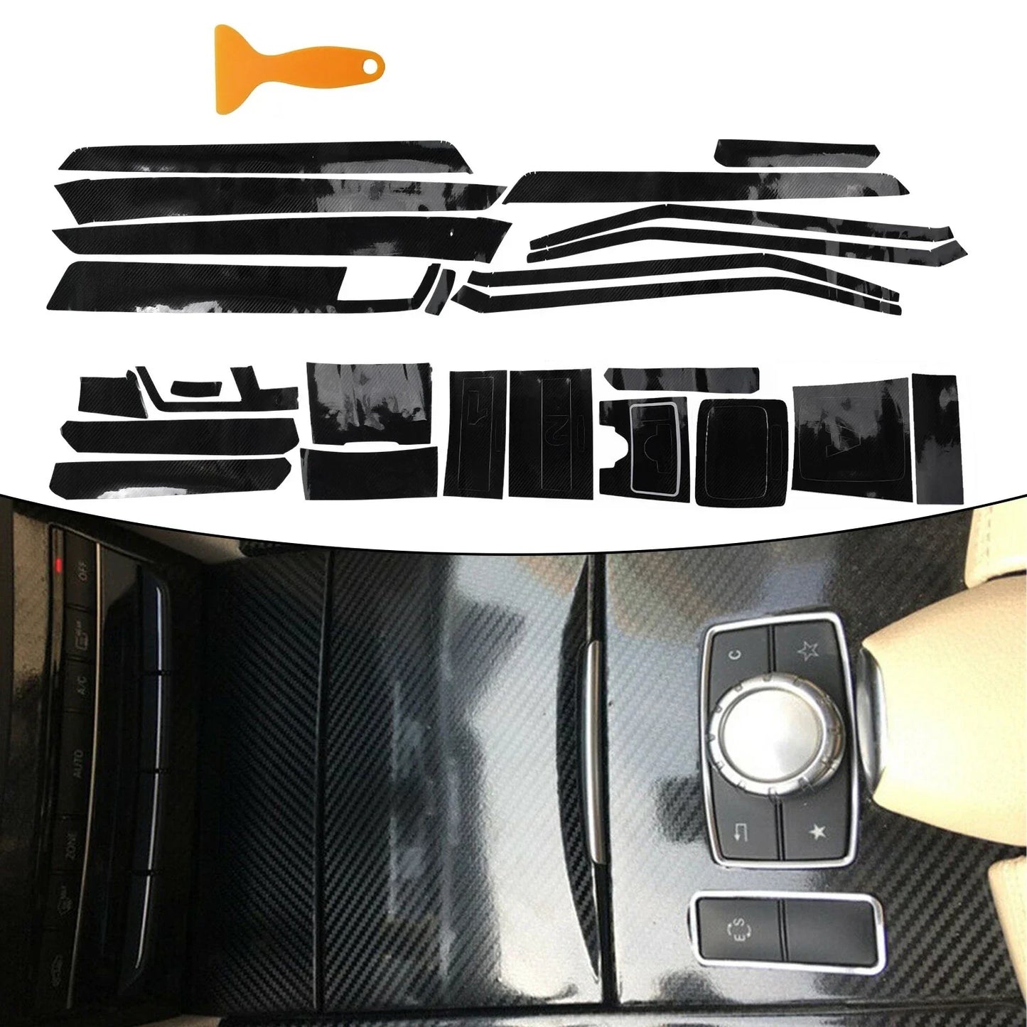 Interior DIY Trim Decal for Mercedes E-Class W212 (2010–2016)