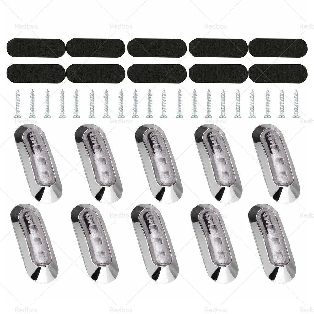 10x Amber/Red Clearance Lights for Truck Trailer Caravan