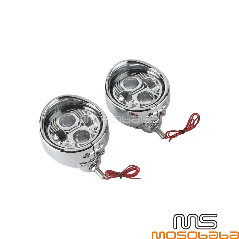 4.5" LED Fog Lights for Harley Dyna, Softail, Sportster, Street Glide