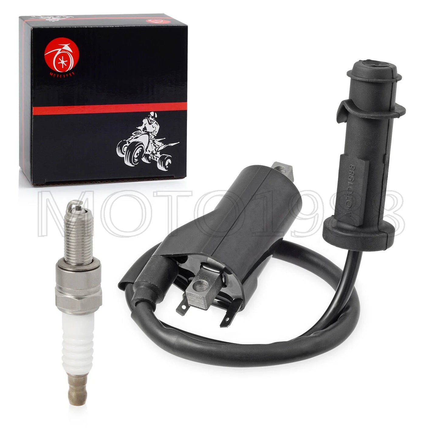 Coil Pack & Spark Plug + Cap for Arctic Cat Prowler XTZ 1000 (2009–2014)