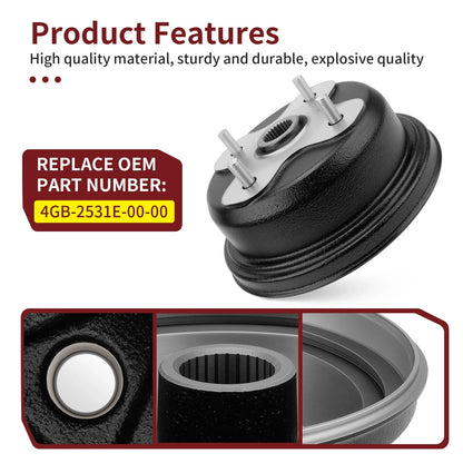 Rear Wheel Brake Drum for Yamaha Grizzly 600 4x4 YFM600FW (1999–2007)