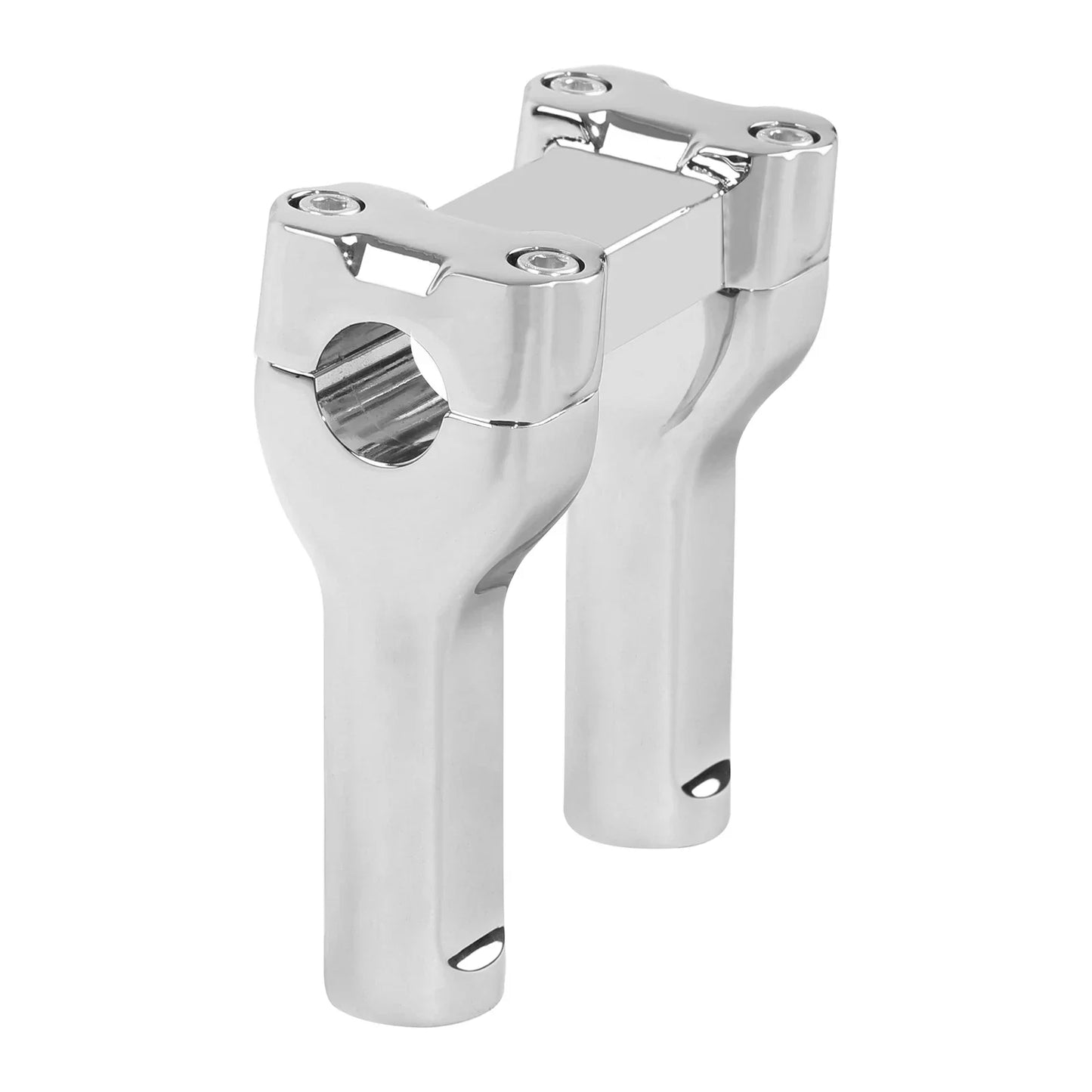 Handlebar Riser 4in Chrome for 1in Bar Harley Dyna Low Rider Softail Deluxe