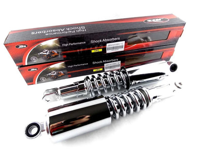 335mm JBS Chrome Rear Shock Absorbers for Suzuki RE5 (1975-1976)
