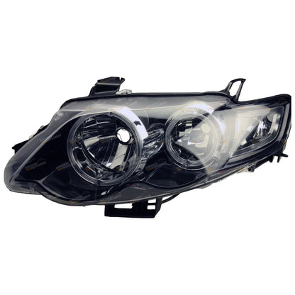 LH+RH Black Angel-Eyes HeadLight for Ford FG Falcon XR6 XR8