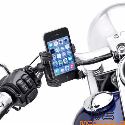 Black Handlebar Cradle Phone GPS Mount for Harley Dyna XL (2006-2023)
