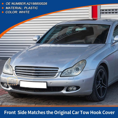 Front Bumper Tow Hook Cover for Mercedes-Benz (2010-2015) - White