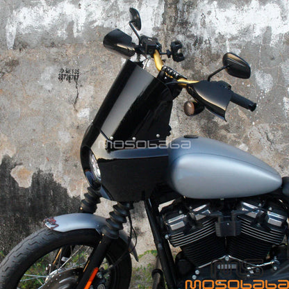 1x 11'' Black Windshield for Harley XL883N XL883 XL1200V XLH1200 XLH1100 (2007-2023)