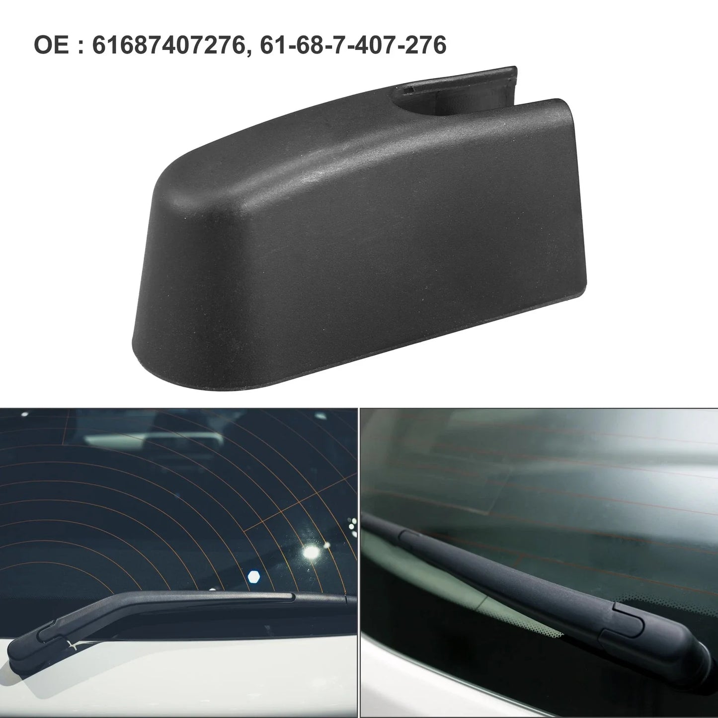 Rear Windshield Wiper Arm Nut Cap Black for BMW X3 (2018-2024)