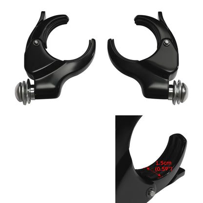 4x 49mm Windshield Clamps for Harley Dyna Low Rider Fat Bob (2006-2017)