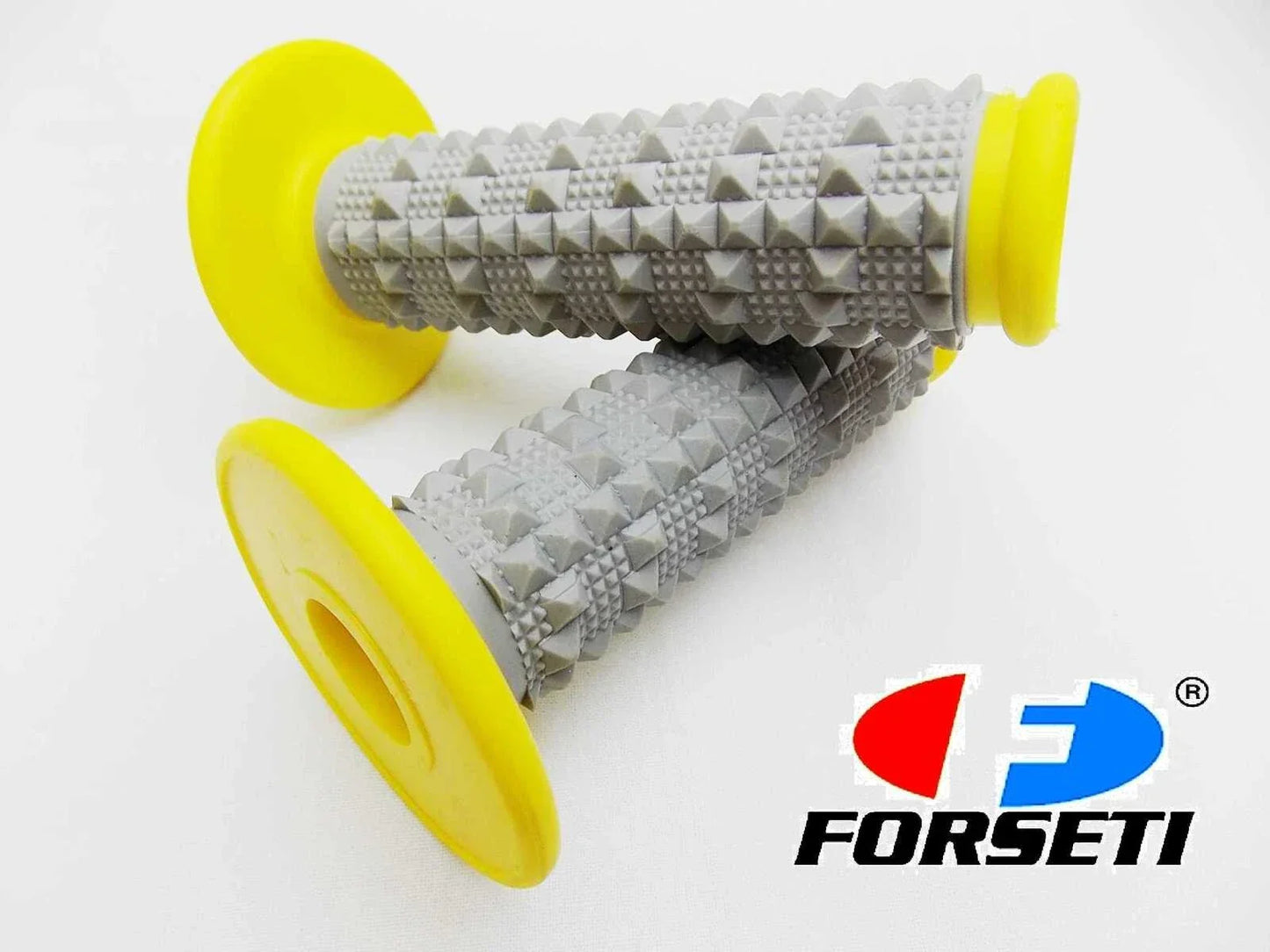 Yellow Grey Diamond Handlebar Grip Set for Suzuki RM370