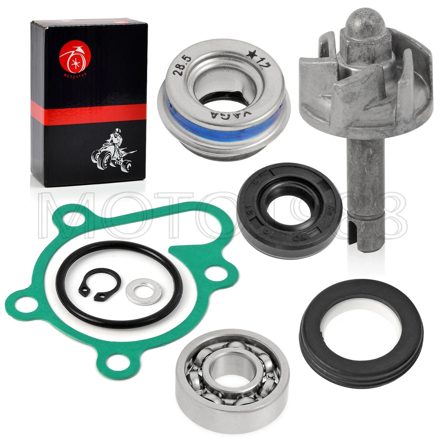 Water Pump Kit Impeller Shaft Seal Gasket for Yamaha Kodiak 400 (2000–2006)