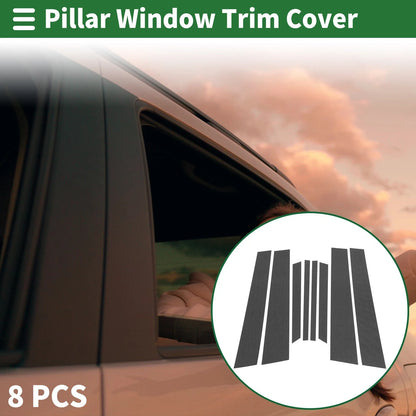 8 Pcs Door Pillar Window Trim for BMW X6 Carbon Fiber (2008-2014)