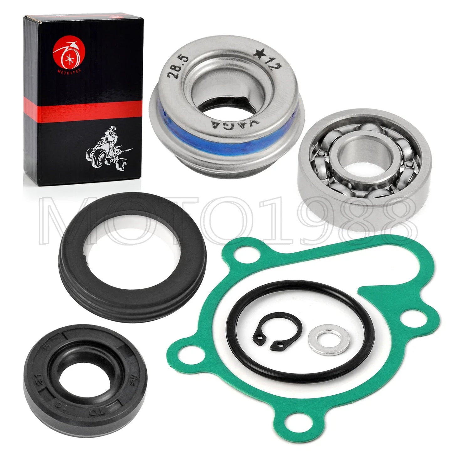 Water Pump Kit Impeller Shaft Seal Gasket for Yamaha Kodiak 400 (2000–2006)