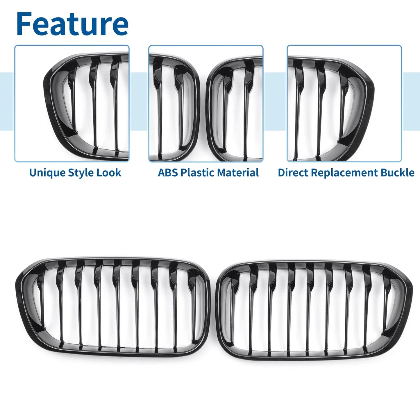 Front Bumper Grille for BMW 1 Series F20 Signal Slat (2015-2018)