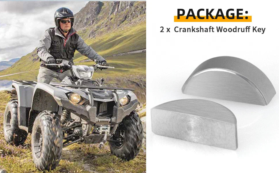 Crankshaft Woodruff Key Kit 2 x for Yamaha XT350 XT500 SR500 MX400B