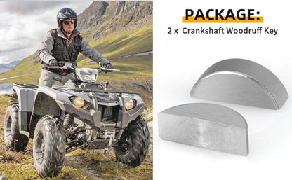 Crankshaft Woodruff Key Kit 2 x for Yamaha XT350 XT500 SR500 MX400B
