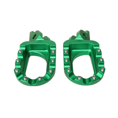 Green Footpegs for Kawasaki KX65 KX80 KX85 KX100 (2000-2019, 1998-2019)