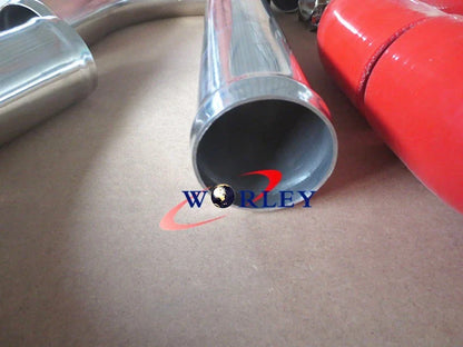 2.25" Red Aluminum Universal Intercooler Turbo Piping for Car