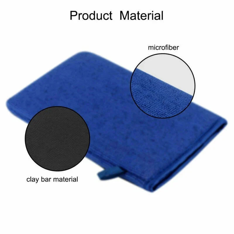 Car wash Gloves Reusable Clay Mitt for Detailing Blue