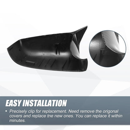Rearview Mirror Cover Cap Carbon Fiber Pattern for BMW 525i 528i 530i 535i