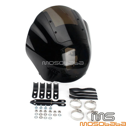 Headlight Fairing Windshield for Harley Softail FXBB Street Bob Dyna XL1200