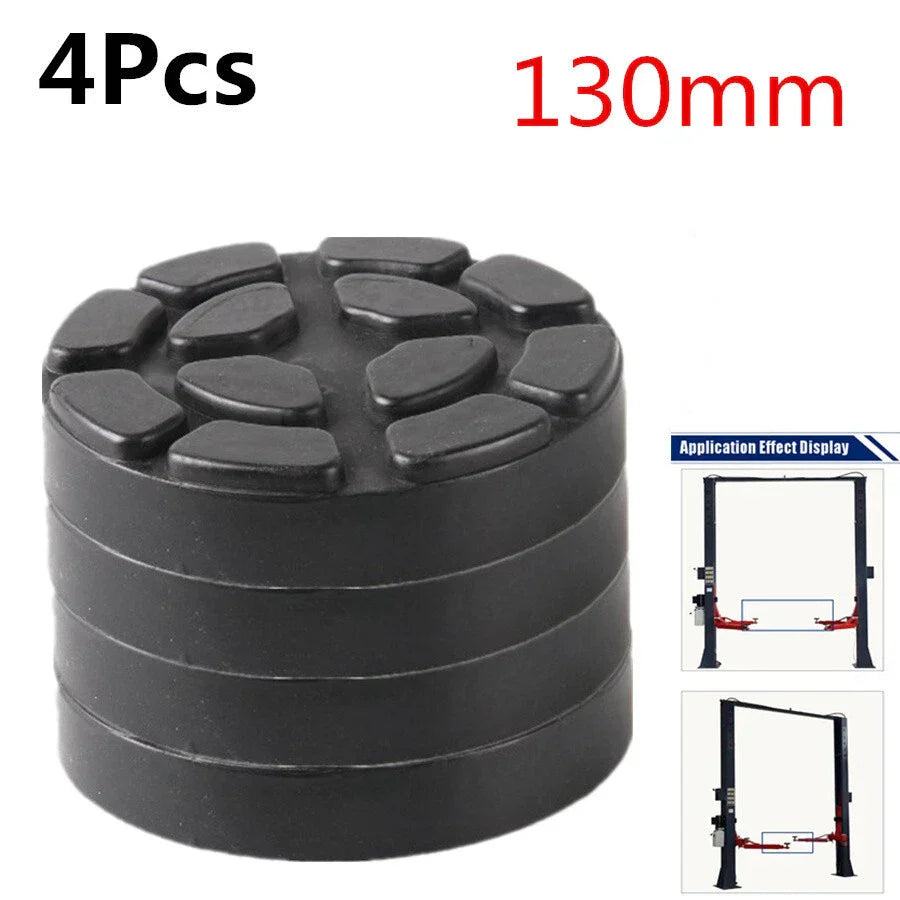 4 x 130mm Round Rubber Arm Pads for Auto Lift Car Truck Hoist