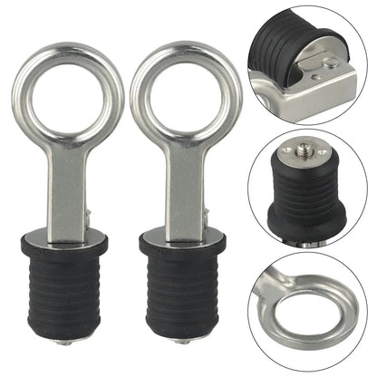 Drain / 1 Inch / Stainless Steel and Rubber for Boats and Livewells