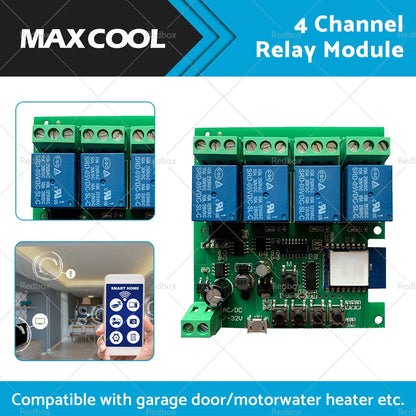 4 Channel Relay Module for WIFI Bluetooth-Compatible Development Board