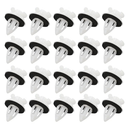 Car Clips / 20Pcs / White Panel Retainer Trim With Washers
