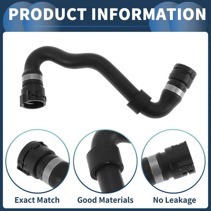 HVAC Heater Hose Rubber Black for BMW X5 3.0i (2001 - 2006)