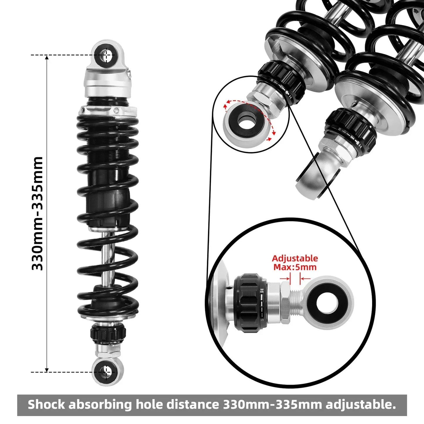 Remote Reservoir Rear Shocks for Harley CVO Street Glide (2023-2025)