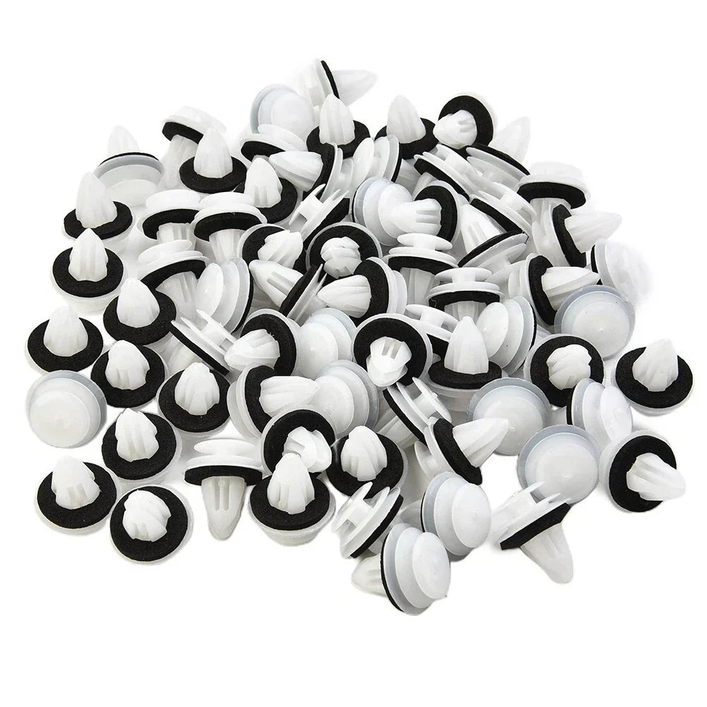 100x Car Rivet Clip Fender Trim Retainer Push Pin Sponge Pad