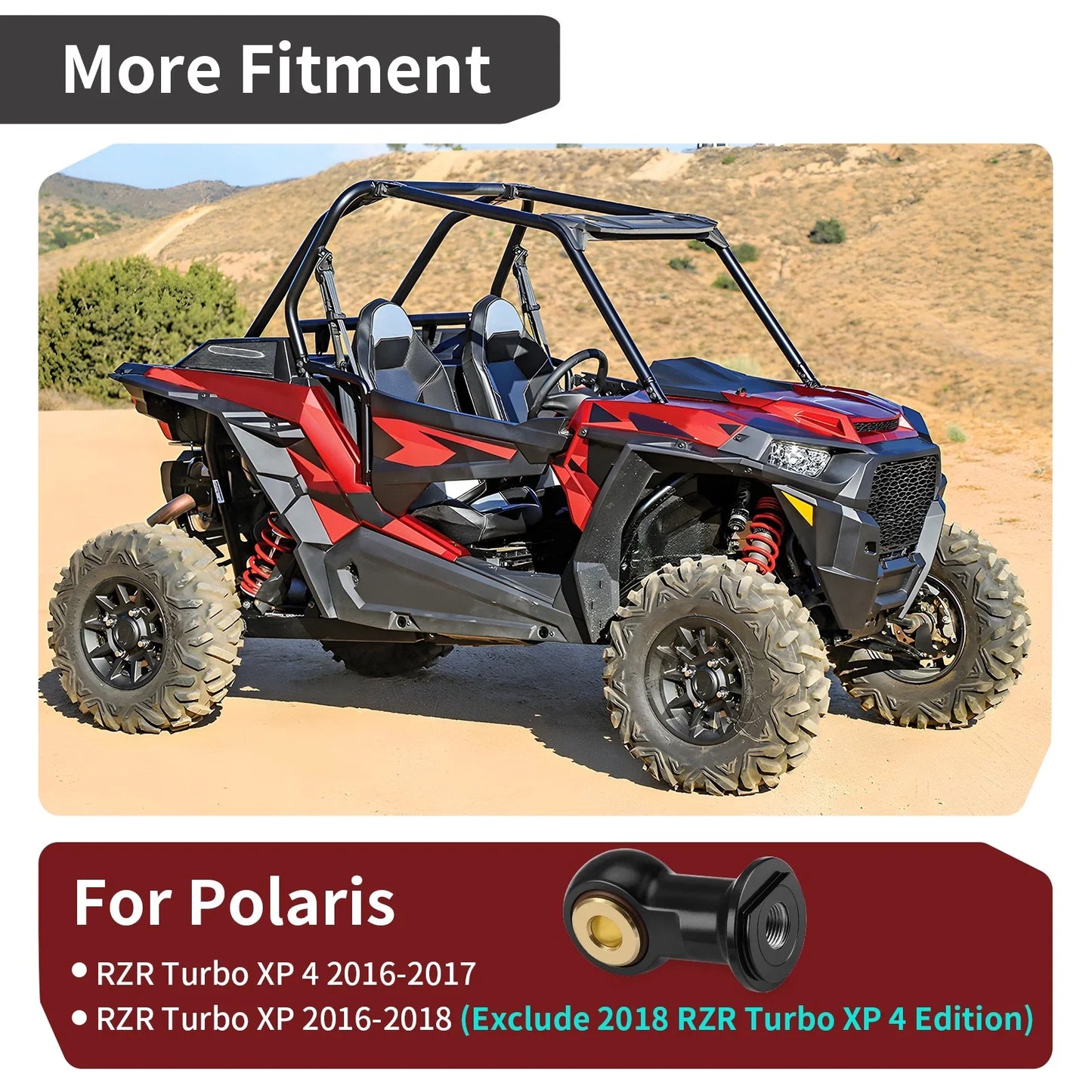 Rear Shock Eyelet Assembly for Polaris RZR XP 4 Turbo EPS (2016–2017)