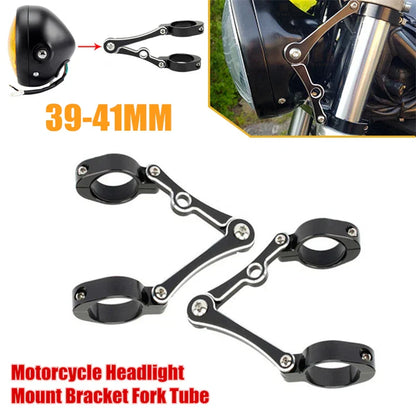Front Headlight Turn Light Mount Holder Bracket for Motorcycle 39/41mm Fork