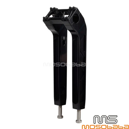 12" Tall Black Pullback Handlebar Riser for Harley Softail (2018)