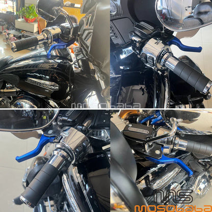 3 Finger 5.3'' Brake & Clutch Levers  Blue for Harley Sportster (2007-2023)