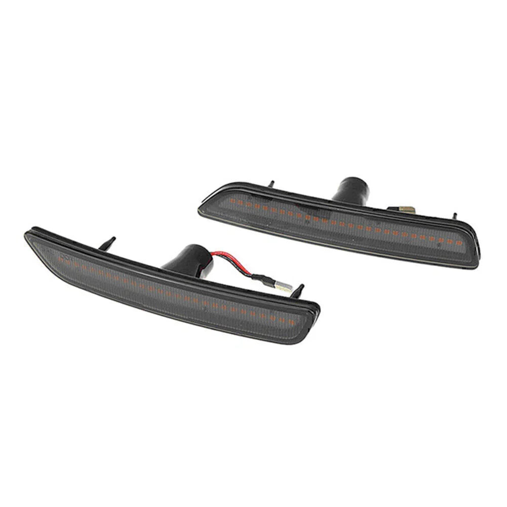 Yellow LED Front Black Side Marker Lights for Ford Mustang (2010-2014)