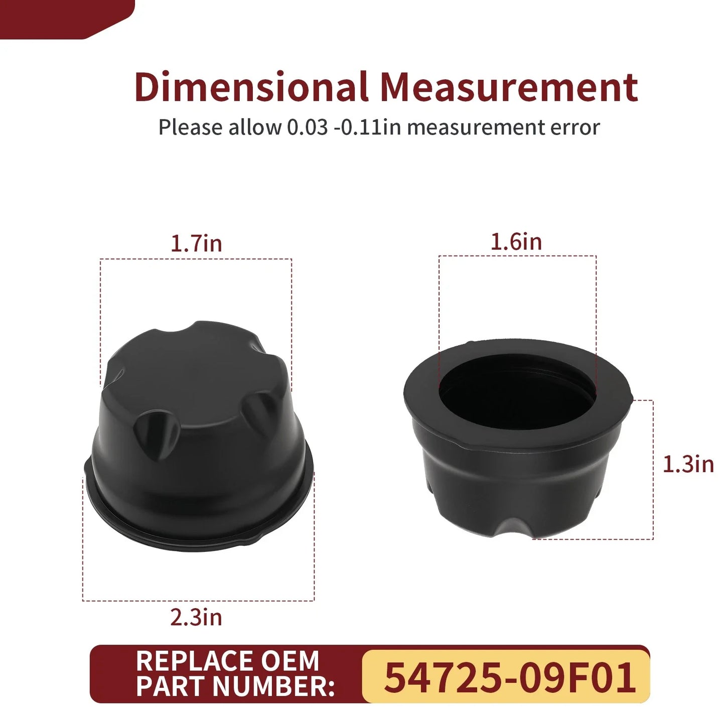 4X Front Rear Wheel Caps for Suzuki King Quad 750 LT-A750 (2008–2023)