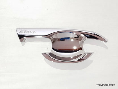 Chrome Door Handle Cover Insert Bowl Trim for Nissan Almera (2020-2023)