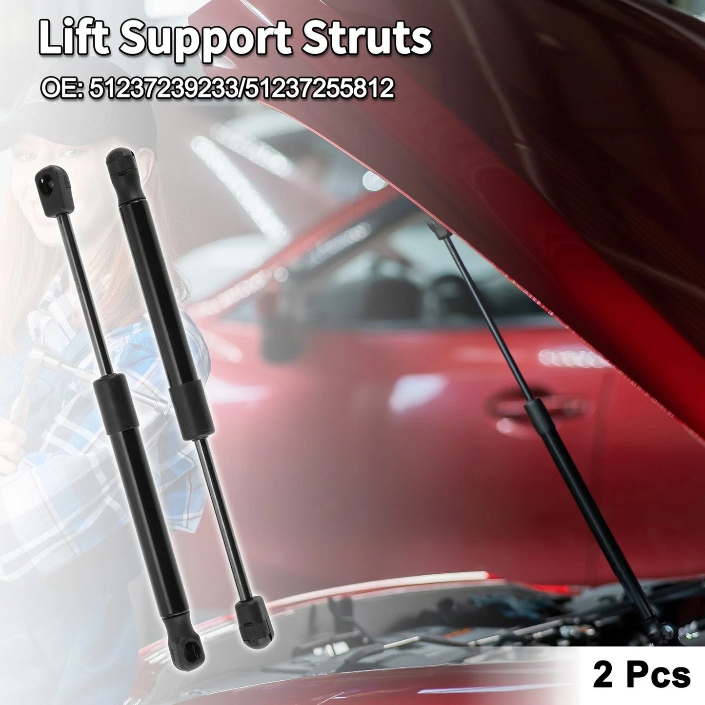Front Hood Lift Supports Struts for BMW 1/2/3/4 Series