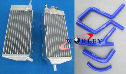 Aluminum Radiator & Blue Hoses for Honda CR125R CR125 1987-1988