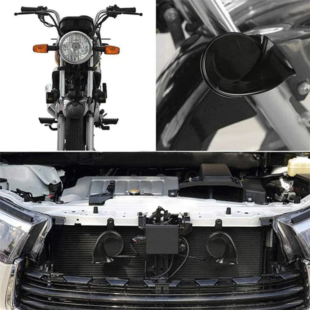 12V 300DB Super Train Horns for Trucks SUVs Cars Boats Motorcycles (N/A)