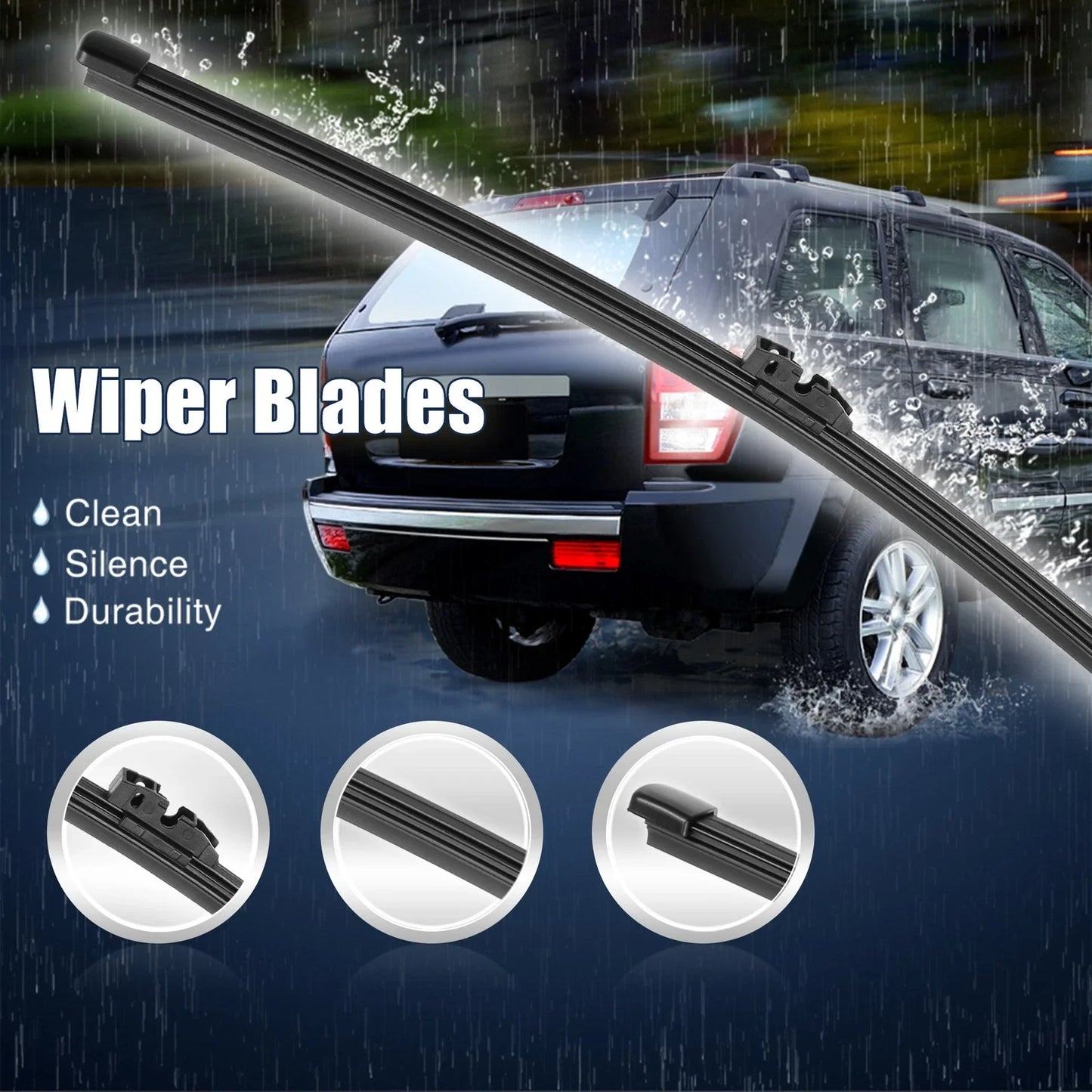 1 Pc 380mm 15" Rear Windshield Wiper Blades for BMW Rubber Black