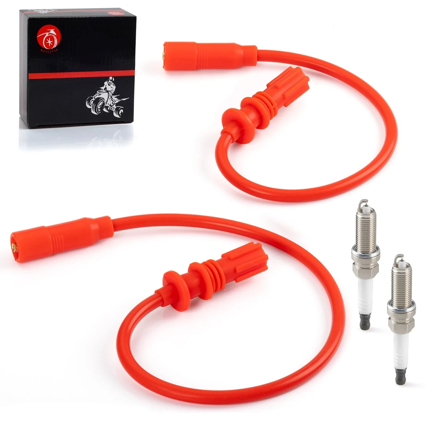 2 x Spark Plug & Wire Cap for Polaris Scrambler 1000 (2014-2024)