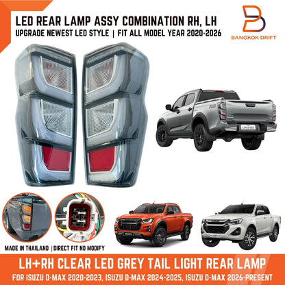 LED Tail Lamp Rear Light Clear Lens for Isuzu D-Max RG Ute (2020-2026)