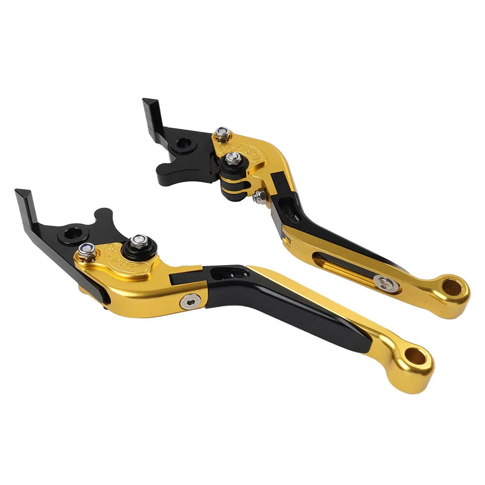 CNC Gold Extendable Brake Clutch Levers for Kawasaki ZX636R ZX6RR (2005-2006)