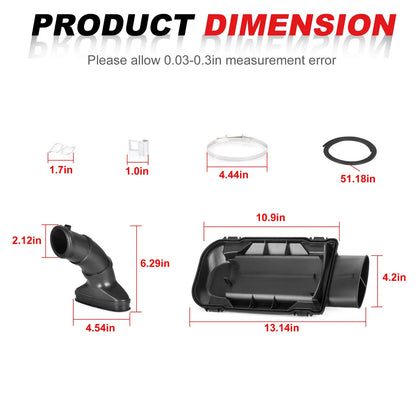 Air Box Lid Cover + Seal + Clip + Duct Boot for Yamaha Banshee (1987–2006)